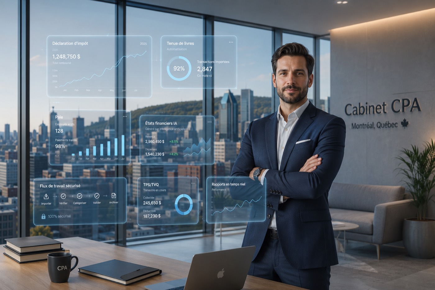 CPA analysant des rapports financiers